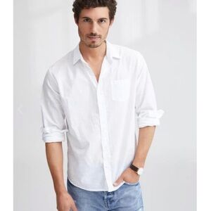 Frank & Eileen Men's Luke Button Up Shirt Italian Cotton Poplin Size L